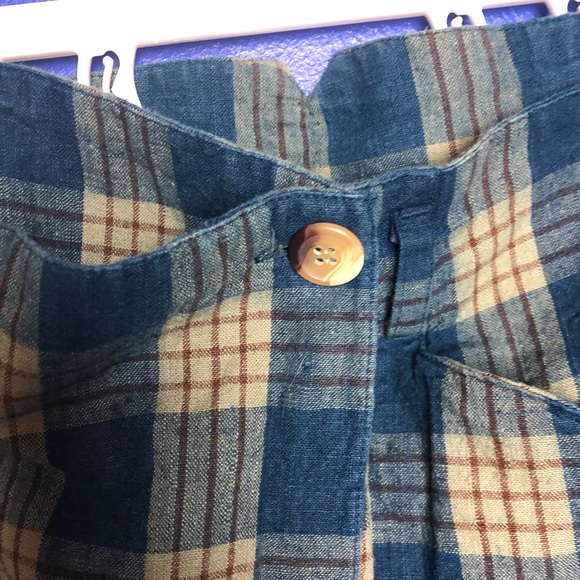 Special 70’s Vintage Plaid Skirt, Size 7/8, Blue Tan and Brown - Picture 7 of 9